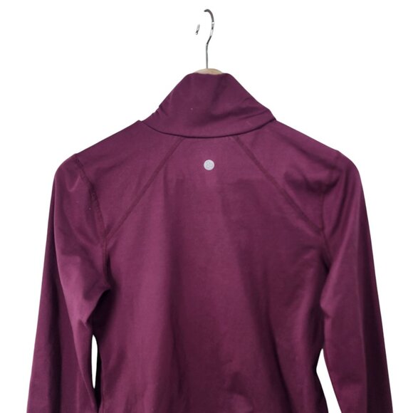 Zella Long-Sleeve Turtleneck Cold Weather Running Top M Plum/Wine Color‎ - Picture 3 of 8